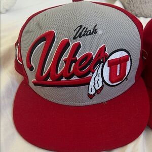 Utah Utes Red and Gray Cap